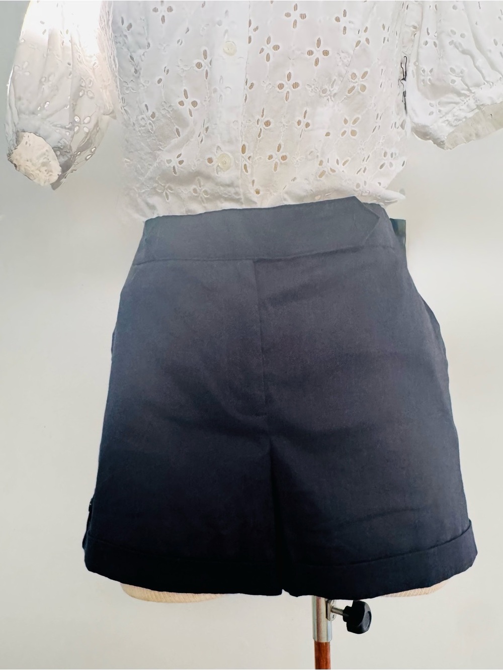 Classic High-Waist Deep Navy Women's Shorts